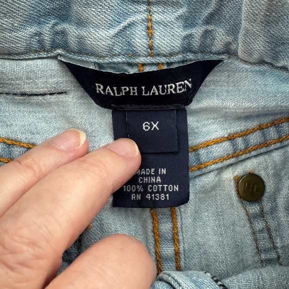 Ralph Lauren Girls Denim Skirt Size 6X - Picture 8 of 10